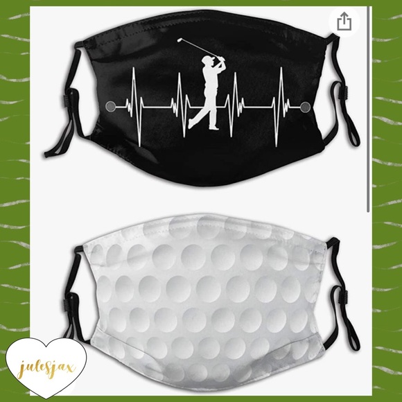⛳️NWT 2 GOLF MASKS WITH CARBON FILTERS - Picture 1 of 6